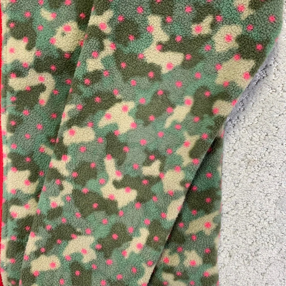 Columbia Camo Fleece Jacket Youth Girls XL Camo Pink Polka‎ Dot Zip Up Sweater